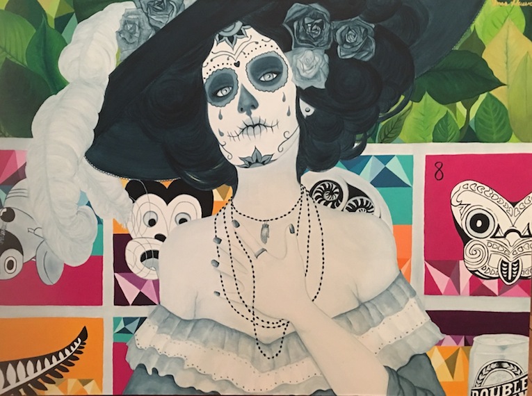 Ynes Guevara | Loteria II featuring La Katrina  | McAtamney Gallery and Design Store | Geraldine NZ